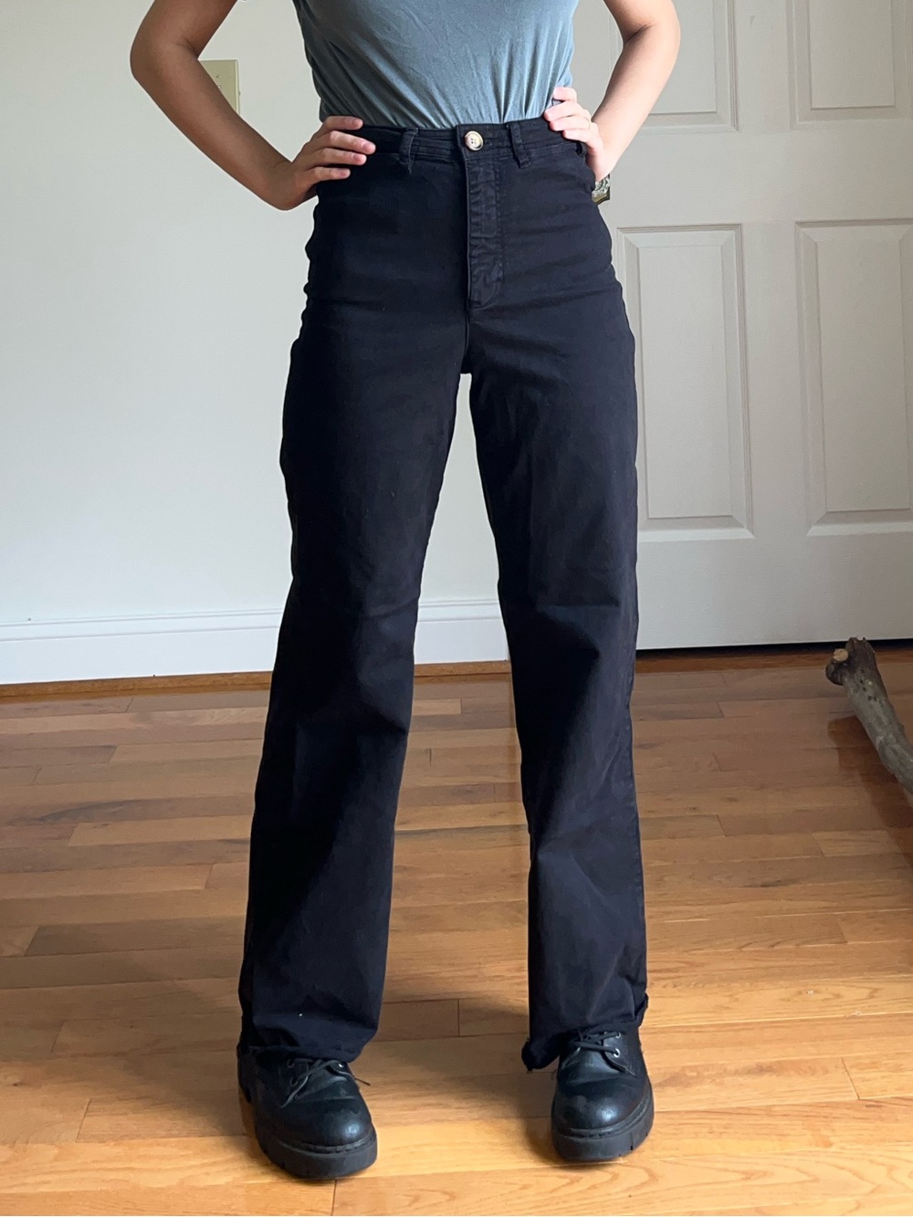 Marine Layer Black Straight-Leg Jeans